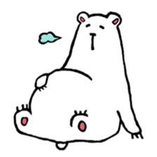 my white bear is cute sticker #10873197