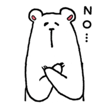 my white bear is cute sticker #10873198