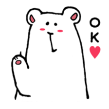 my white bear is cute sticker #10873199