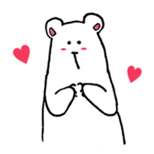 my white bear is cute sticker #10873200