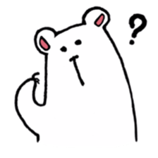 my white bear is cute sticker #10873201