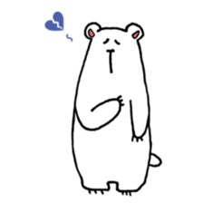 my white bear is cute sticker #10873204