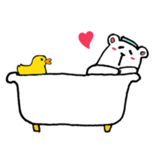 my white bear is cute sticker #10873205