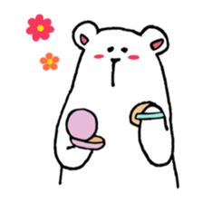 my white bear is cute sticker #10873207