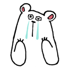 my white bear is cute sticker #10873211