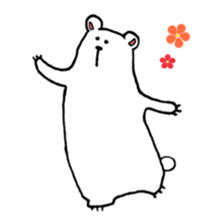 my white bear is cute sticker #10873212