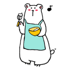 my white bear is cute sticker #10873213