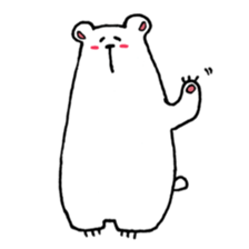 my white bear is cute sticker #10873214