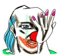 shocking pierrot sticker #10873346