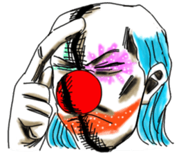 shocking pierrot sticker #10873347