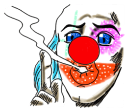 shocking pierrot sticker #10873348