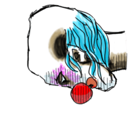 shocking pierrot sticker #10873352