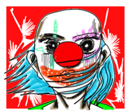 shocking pierrot sticker #10873366