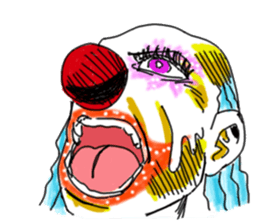 shocking pierrot sticker #10873369