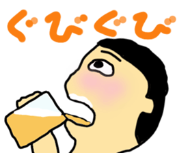 Golden town people sticker #10874347