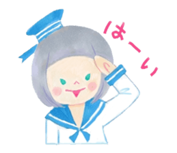 Iridescent girl respect language sticker #10876402