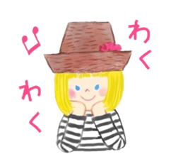 Iridescent girl respect language sticker #10876409