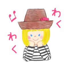 Iridescent girl respect language sticker #10876409