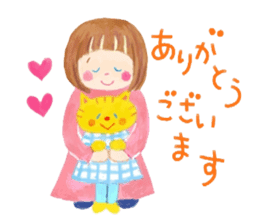 Iridescent girl respect language sticker #10876412