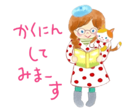 Iridescent girl respect language sticker #10876415