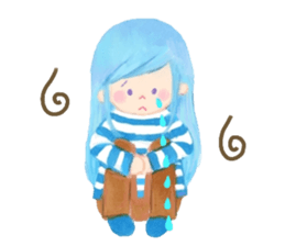 Iridescent girl respect language sticker #10876421