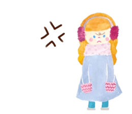 Iridescent girl respect language sticker #10876426