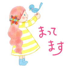 Iridescent girl respect language sticker #10876427