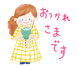 Iridescent girl respect language sticker #10876436