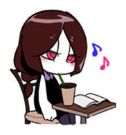 Sleepy girl sticker #10877403