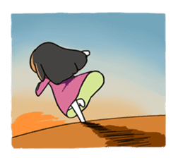 Sleepy girl sticker #10877407