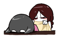Sleepy girl sticker #10877409