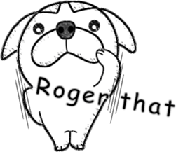 Rude dog (English) sticker #10877480