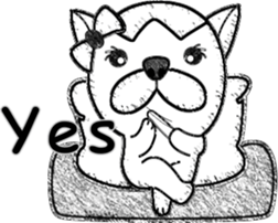 Rude dog (English) sticker #10877492