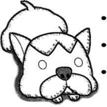 Rude dog (English) sticker #10877498