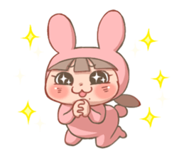 CUTE PINK BUNNY sticker #10877850