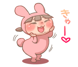 CUTE PINK BUNNY sticker #10877872