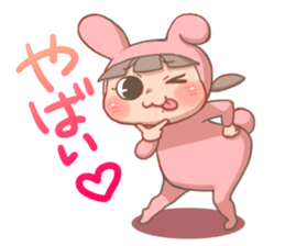 CUTE PINK BUNNY sticker #10877878