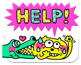 Colorful pop.(White balloon) sticker #10878048