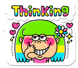 Colorful pop.(White balloon) sticker #10878078