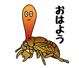 Trembling cicada - Cordyceps sinensis - sticker #10878320
