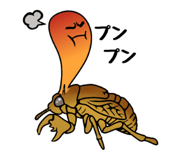 Trembling cicada - Cordyceps sinensis - sticker #10878323