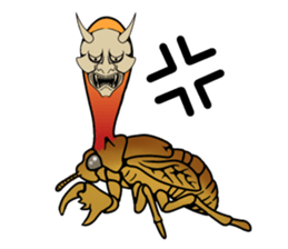 Trembling cicada - Cordyceps sinensis - sticker #10878339