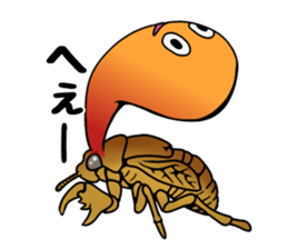 Trembling cicada - Cordyceps sinensis - sticker #10878340