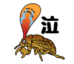 Trembling cicada - Cordyceps sinensis - sticker #10878341