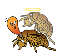 Trembling cicada - Cordyceps sinensis - sticker #10878351