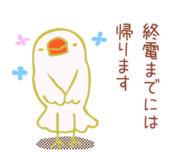 Drunken white Java sparrows sticker sticker #10878403