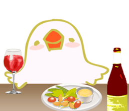 Drunken white Java sparrows sticker sticker #10878414