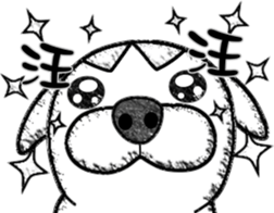 Rude dog sticker #10879349