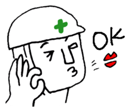 helmet man...safety first sticker #10879405