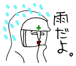 helmet man...safety first sticker #10879421